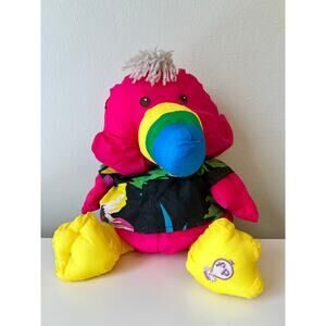 Vintage 1987 Fisher Price The Wild Puffalumps Pink Toucan no Sunglasses